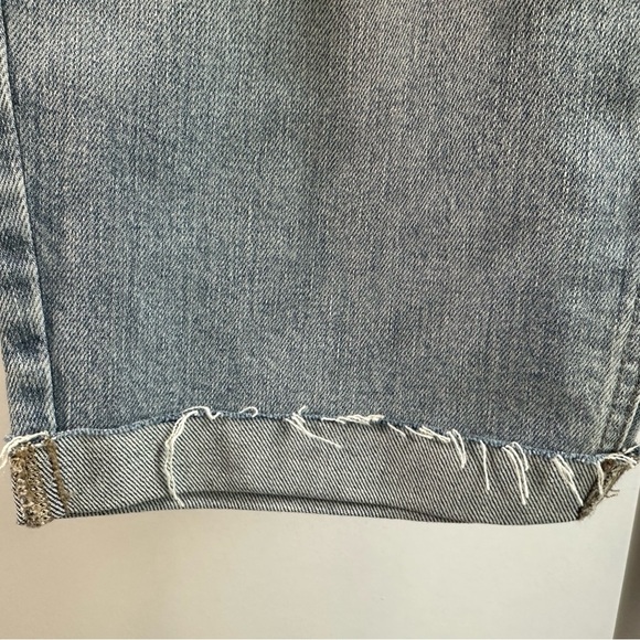 Maurices Denim 21” straight distressed cropped Original fit Mid Rise size 12 - Picture 6 of 10